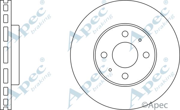 APEC BRAKING Тормозной диск DSK808